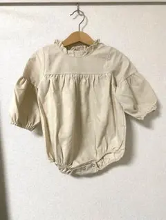 海外子供服　韓国子供服　ロンパース80 リネン風