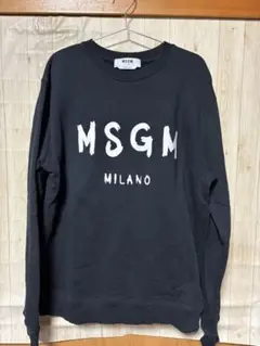 MSGM ブラッシュロゴスウェット 黒 XL made in Italia