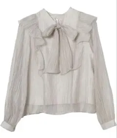 【ヴィス VIS】新品未使用 リボンタイ×フリル ブラウス