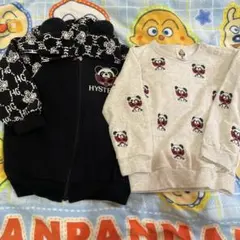 ヒスミニ パンダセット HYSTERIC MINI - HYSTERIC MINI パンダミニ総柄3点セット 80-90cmの