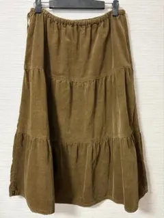 コーデュロイ フレアスカート(フェリシモ) ブラウン