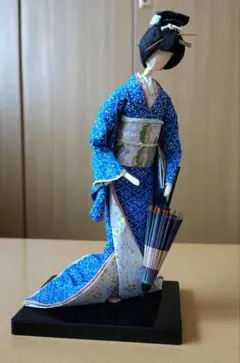 着物の日本人形　和紙人形　ハンドメイド　インテリア　和装　着物　昭和レトロのサムネイル