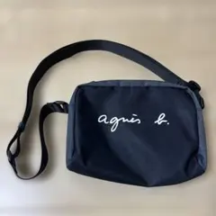 agnis b. ブラックショルダーバッグ