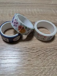 花柄マスキングテープ3個セット
