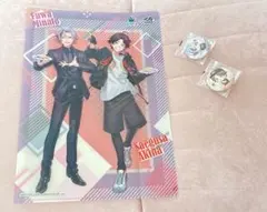 にじさんじ くら寿司コラボ ふわぐさ 不破湊 三枝明那 クリアファイル 缶バッジ