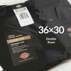 36×30【新品 未使用】ディッキーズ　ダブルニー　85283　BLACK