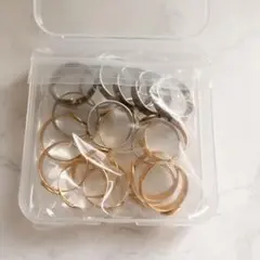 20個 リング ジュエリー製作用 DIY ゴールドとステンレススチールカラー