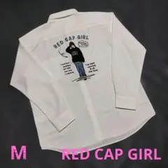 Red Cap Girl イラスト刺繍 ルーズサイズシャツ Msizeのサムネイル