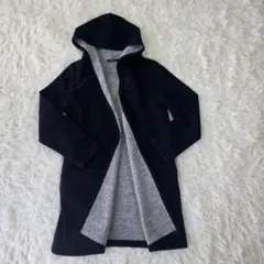 INGNI イング フード付き ロングカーディガン 黒 M 羽織り きれいめ