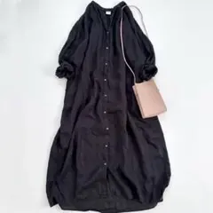 ウィムガゼット 定価3,4万 上質リネン100%ゆったりシャツワンピース