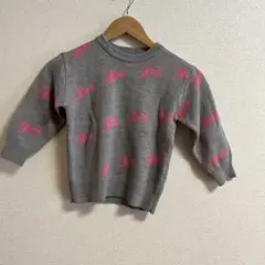 Rady グレー ピンクロゴ ニットセーター