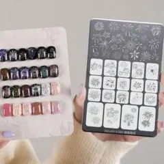 大判ネイルスタンププレート　花火のサムネイル