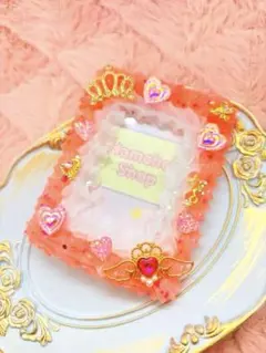 ピンク　硬質ケースデコ　トレカケースデコ　ホイップデコ　プリンセス　B8