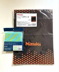 シューズサック・ハンカチタオル(卓球ニッタク)