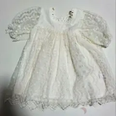 アイボリー レース ワンピース　美品　90