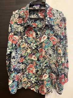 sawagi plus 花柄 長袖シャツ
