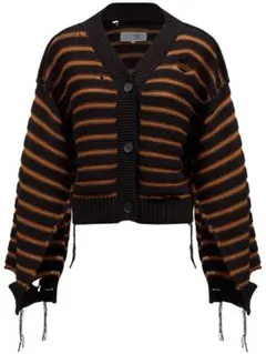 MM6 Maison Margiela ストライプコットンニットカーディガンのサムネイル