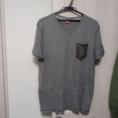 PUMA Ferrari コラボ Vネック Tシャツ グレー
