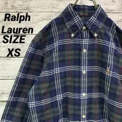 Ralph Lauren 長袖 BDシャツ タータンチェック ポニー刺繍ロゴ