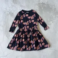 WOLF&RITA 総柄　長袖ワンピース　4y