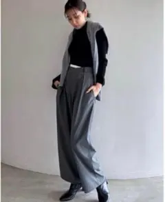 【snidel】ウエストレイヤードライクパンツ SWFP235145 グレー