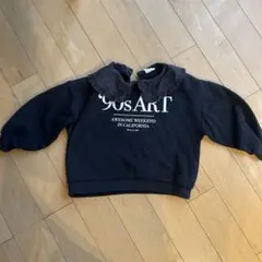 ZARA ブラック トレーナー 7Y フリル付き