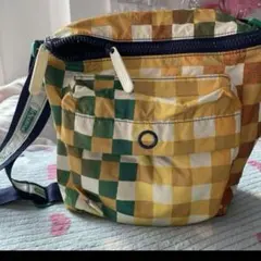希少 黄色　レスポートサック チェック柄 ナイロン 斜め掛け　ショルダーバッグ