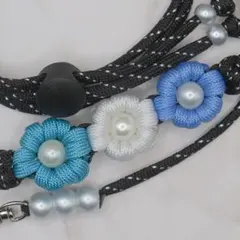 ハンドメイド ストラップ スマホ ショルダー パラコード 花x3 SH571