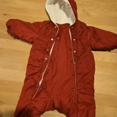 COMME CA ISM 赤 フード付きジャンプスーツ