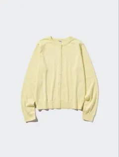 UNIQLO UVカット クルーネックカーディガン イエロー Lサイズのサムネイル