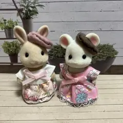 ピンクワンピースセット　シルバニアファミリー　服　ハンドメイド