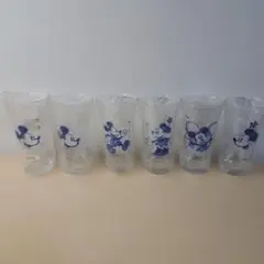 ミッキー・ミニー ガラスコップ 6個セット