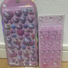 t*マ様 サンリオ ハローキティ コットンパフィーシール タイルシール ヒョウ柄