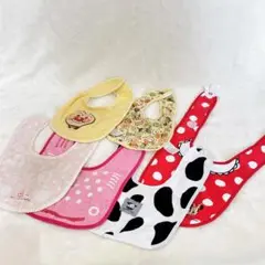 ◎６枚セット 女の子 スタイ ピンク うさぎ アンパンマン ミニー