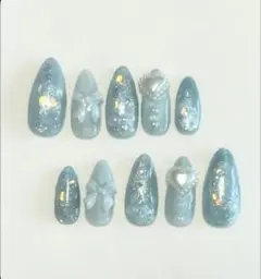 即購入OK【現品】25468/アーモンド/ネイルチップ/マグネット メルカリ便
