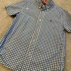 Ralph Lauren 半袖シャツ 青と白のチェック