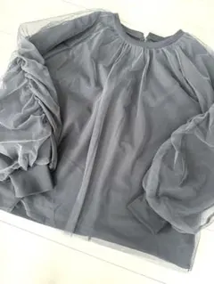 THE SHOP TKチュールバルーンスリーブシャツ グレー タケオキクチのサムネイル