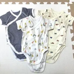ユニクロ　前開き　肌着　半袖　ボディスーツ　70cm 3枚セット