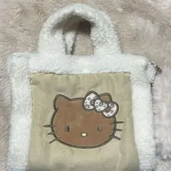 コンビニ限定 日焼けキティ ムートン ミニトートバッグ