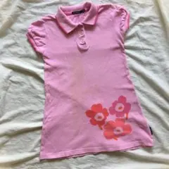marimekko ウニッコ ポロシャツワンピース ピンク 女の子 遊び着