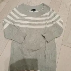 Gap グレー ストライプ ニットセーター S