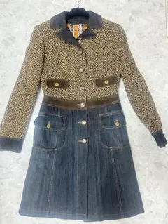 DOLCE & GABBANA ツイードロングコート 46 DOLCE & GABBANA ツイードロングコート 46