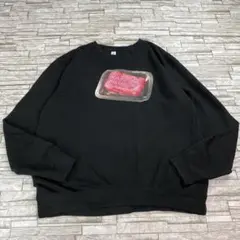 USA古着 ワッフルハウス 企業 レストラン フロントロゴ ブラック XL