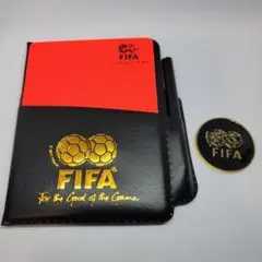 FIFA　レフェリー　手帳　　トスコイン　セット