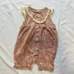 美品　《 BEBE 》 ベビー服　70サイズ　ロンパース　花柄