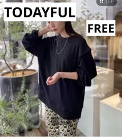 トゥデイフル☆ アシンメトリーボタンロングT☆FREEのサムネイル