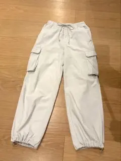 GU オフホワイト カーゴパンツ　コーデュロイ　S