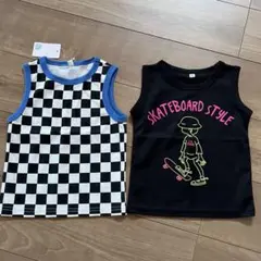 ✨新品あり✨男の子　タンクトップ　ノースリーブ トップス　2枚セット　100