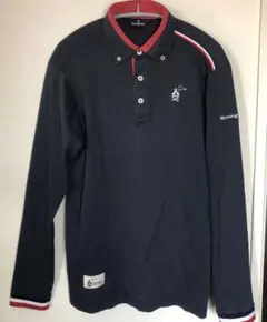 Munsingwear ネイビー 長袖ポロシャツ M