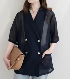 natural couture〈ako〉半袖メッシュジャケットのサムネイル